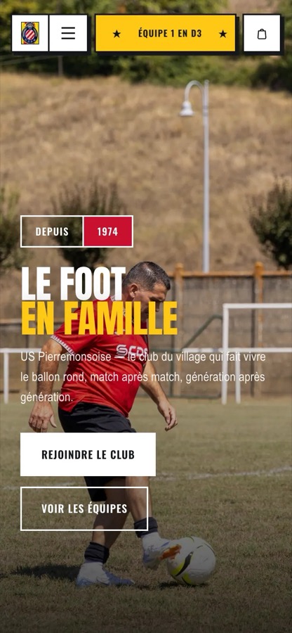 Version mobile du site de l'US Pierremonsoise