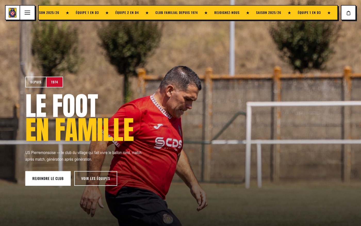Page d'accueil du site US Pierremonsoise